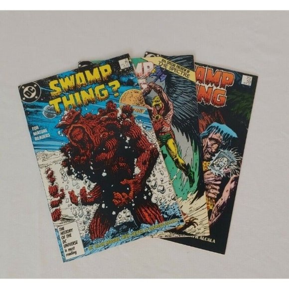 DC Comics The Saga Of The Swamp Thing VTG Copper Age Lot Issues 57-59 Alan Moore - Picture 1 of 9